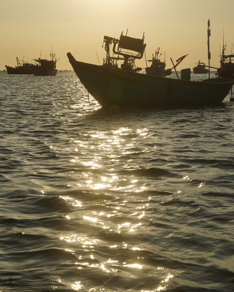 fishing ship on the sea